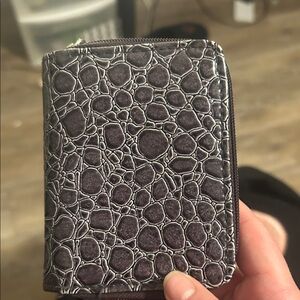 Textured Black and Gray Wallet